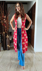 two-in-one elephant print jacket