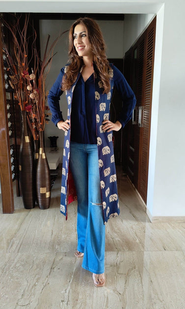 reversible jacket for casual and festive wear