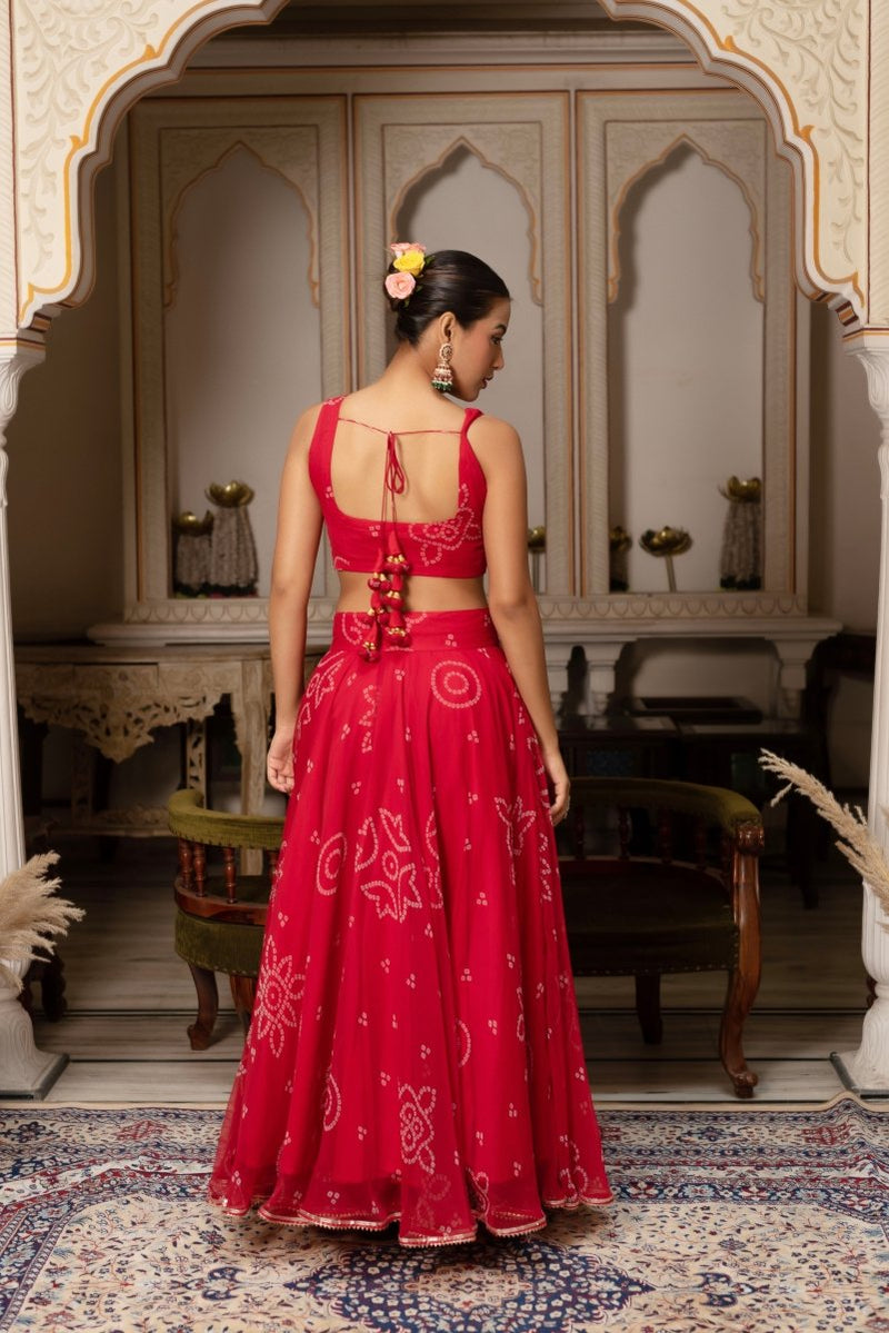 Georgette bridal lehenga