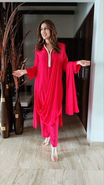 Ready-to-wear sari style kurta