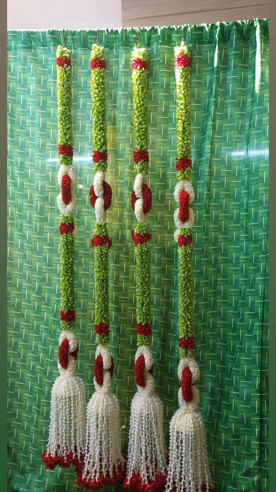 Red Green Cloth Garlands Set of 2