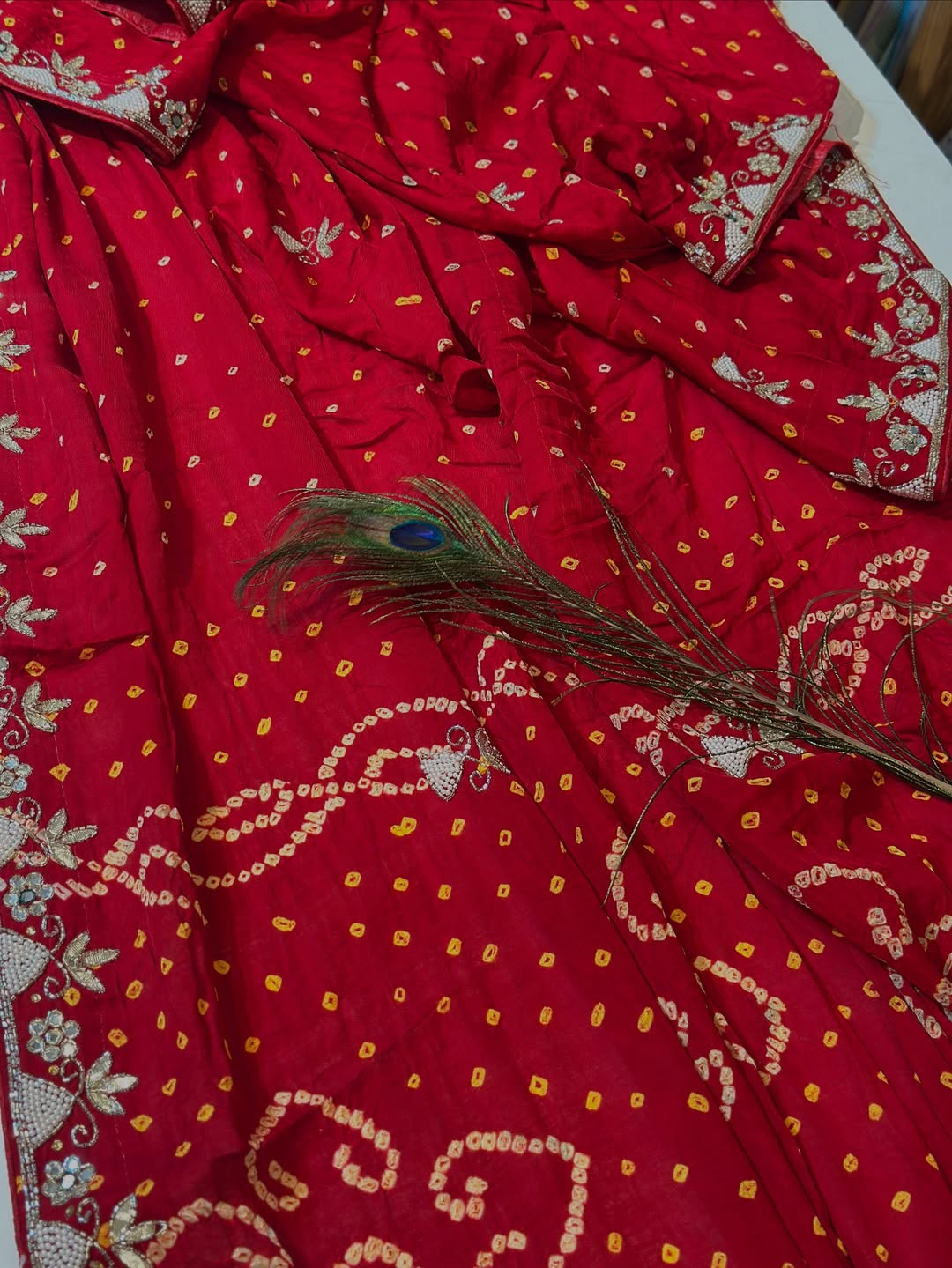 Red silk saree