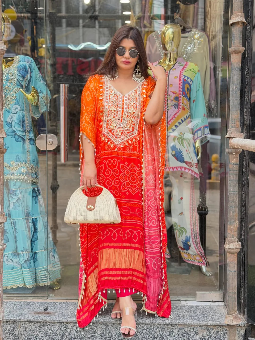 Aafreen Gaji Silk Luxury Kaftan