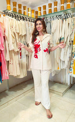 cotton flex embroidered coord set