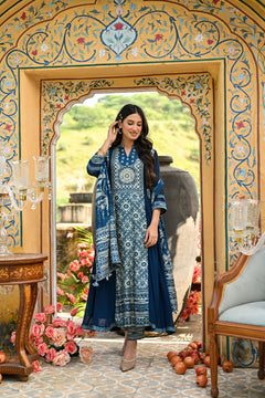 georgette anarkali kurta set with pants
