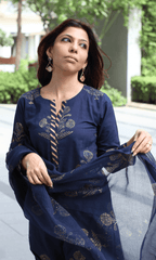 Kota Doria dupatta suit