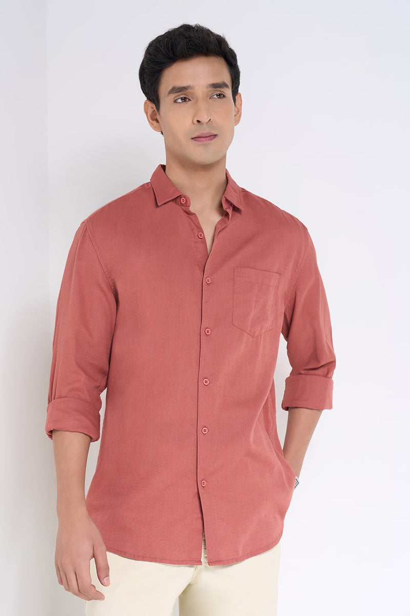 Men’s beige cotton shirt