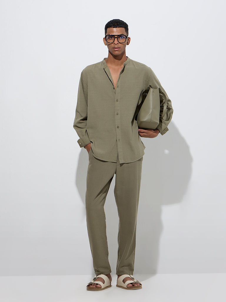 Sage Cotton Blend Shirt