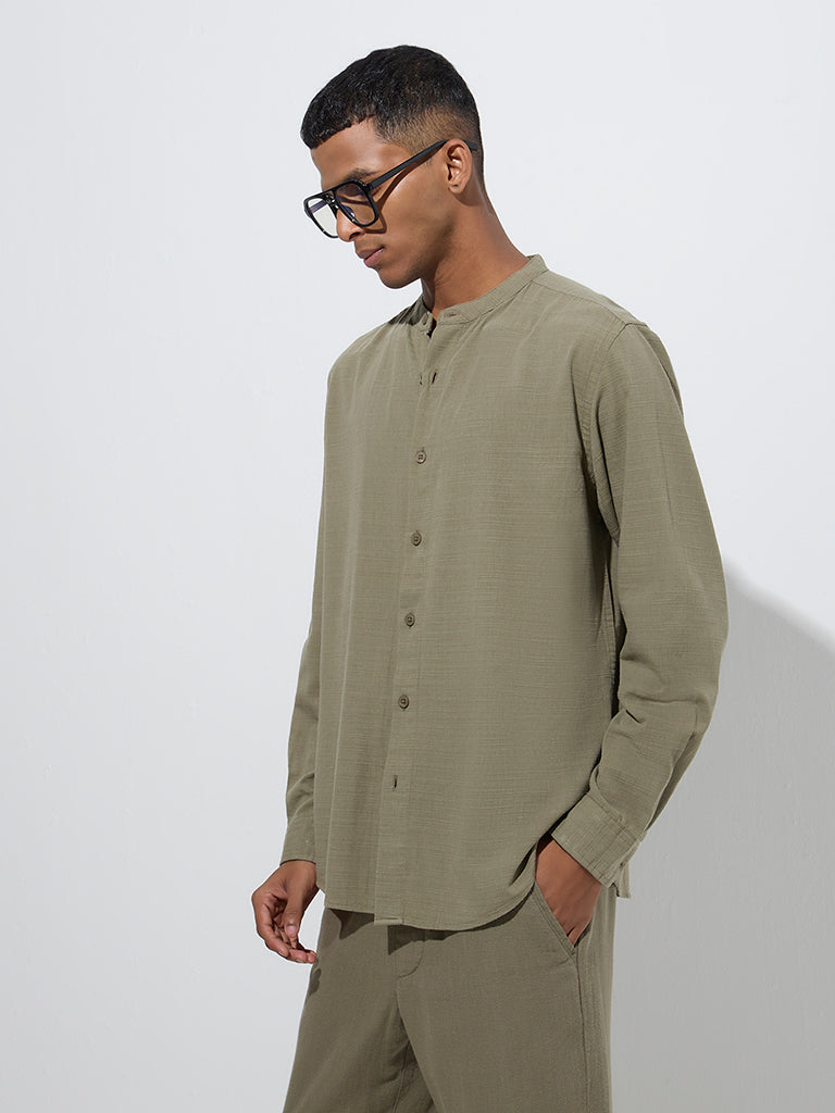 Sage green casual shirt