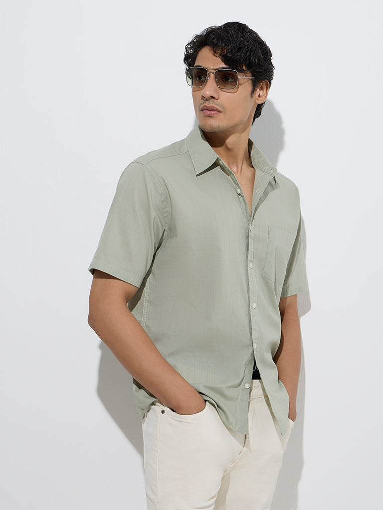 Relaxed fit cotton shirt