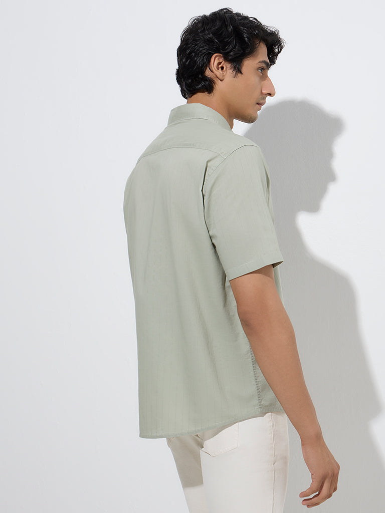 Green half sleeve shirt