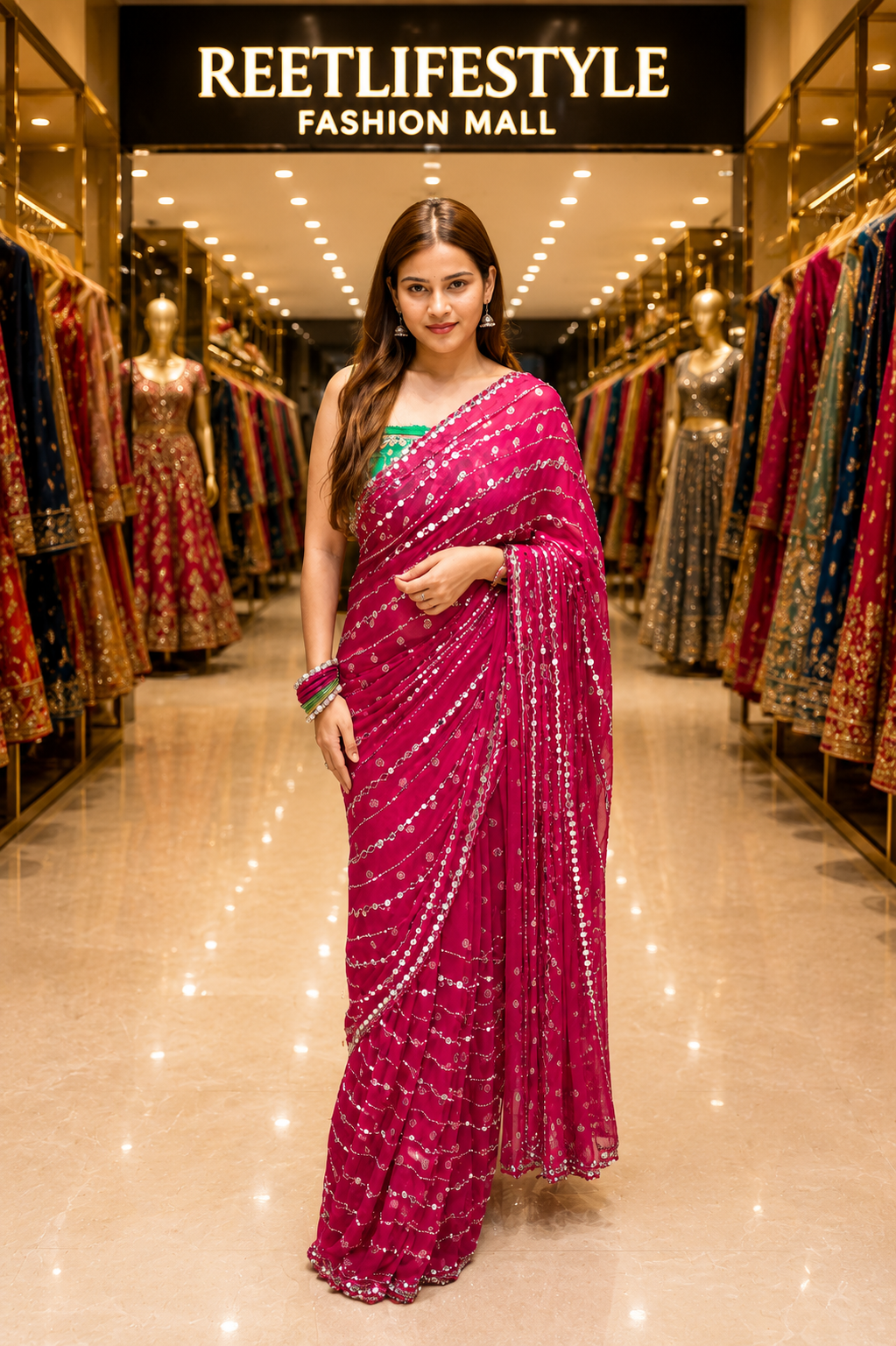 Premium Bandhej Handwork Pure Chiffon Saree