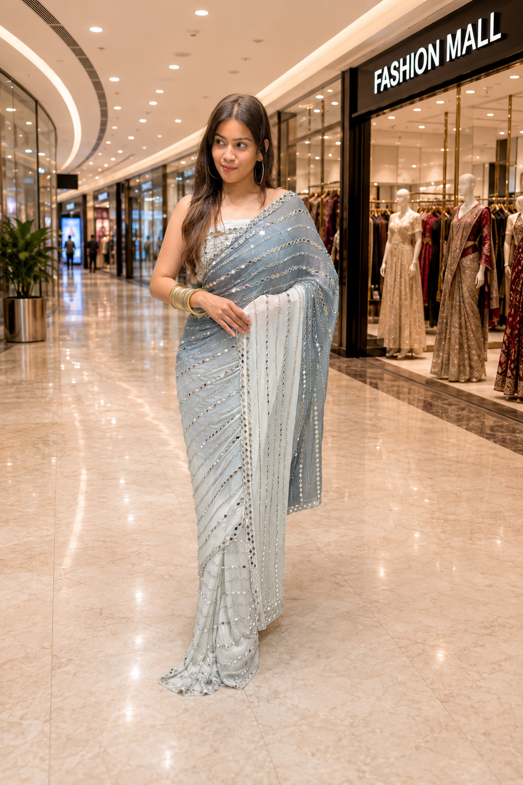 Premium Bandhej Handwork Pure Chiffon Saree