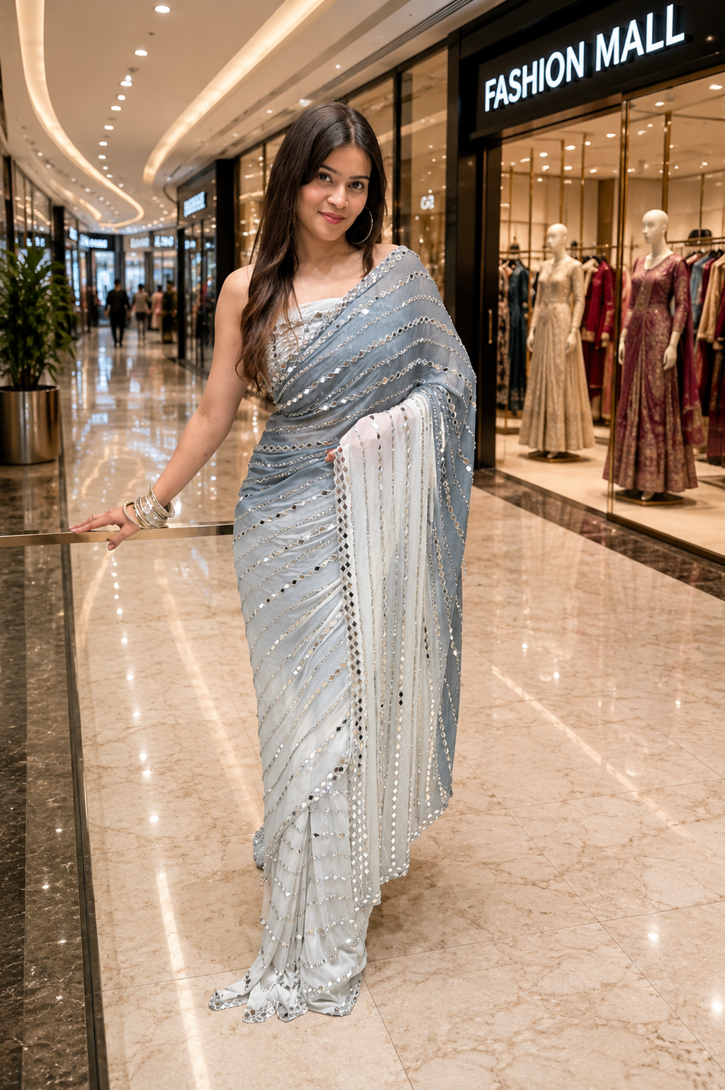 Premium Bandhej Handwork Pure Chiffon Saree