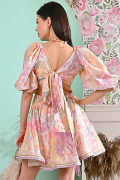 mini dress with cut out waist