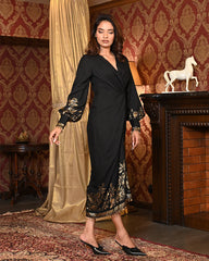 Soft Rayon Foil Luxe Shirt Dress