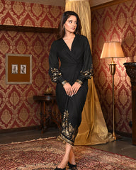 Soft Rayon Foil Luxe Shirt Dress