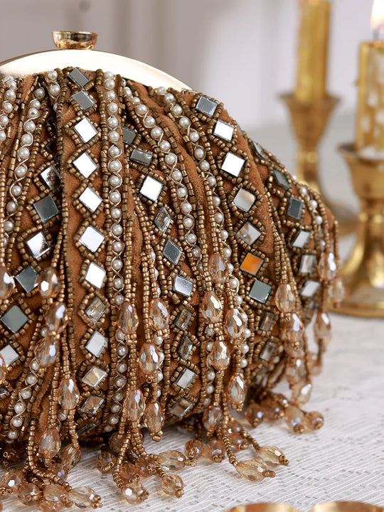 Sheesh Mahal Green Potli Bag