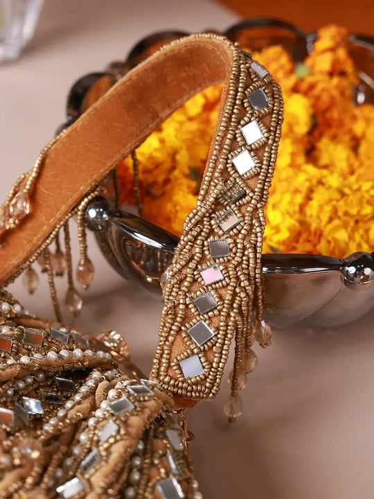 Sheesh Mahal Green Potli Bag