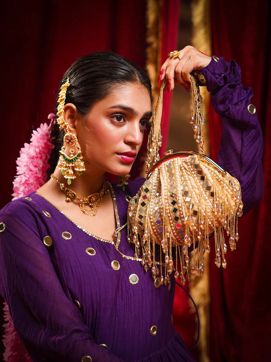 Sheesh Mahal Green Potli Bag