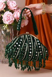 Sheesh Mahal Green Potli Bag