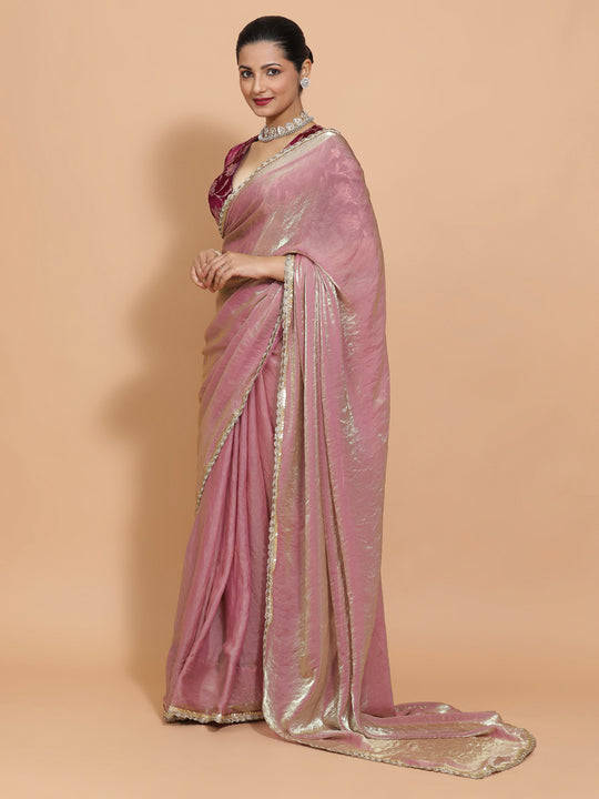 Silken Lavender Ready-to-Wear One Minute Pre Draped Saree