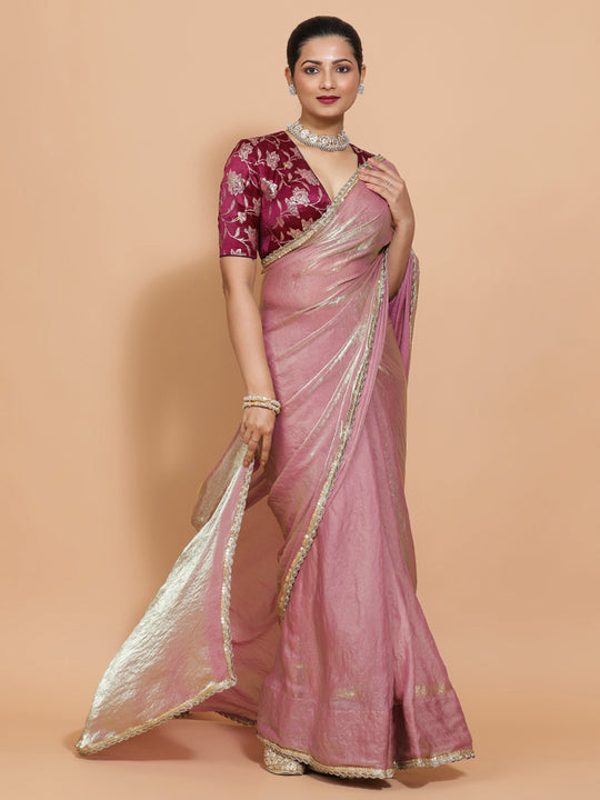 Silken Lavender Ready-to-Wear One Minute Pre Draped Saree