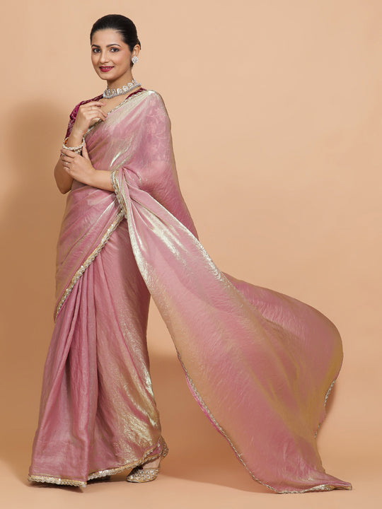 Silken Lavender Ready-to-Wear One Minute Pre Draped Saree