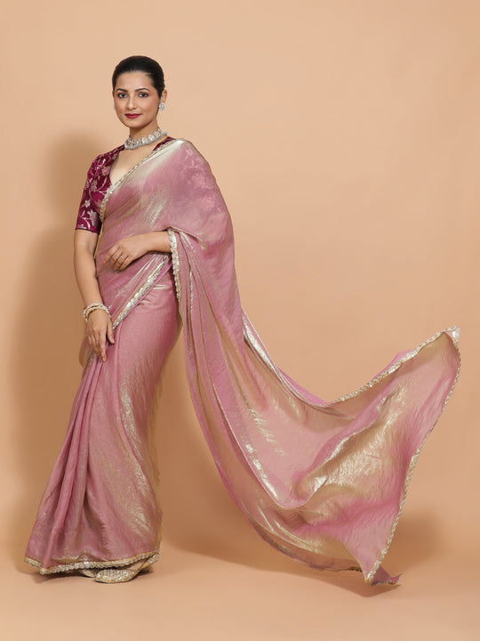 Silken Lavender Ready-to-Wear One Minute Pre Draped Saree