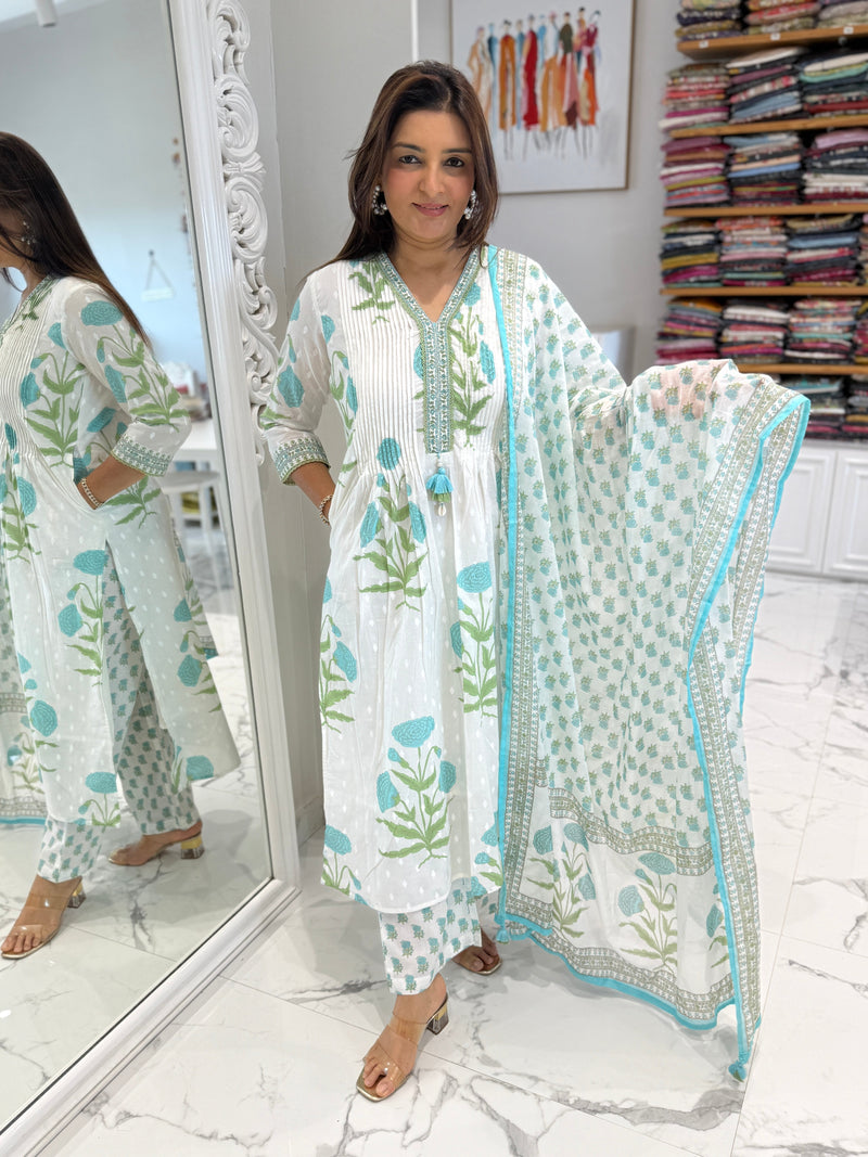Printed cotton suit set for ladies