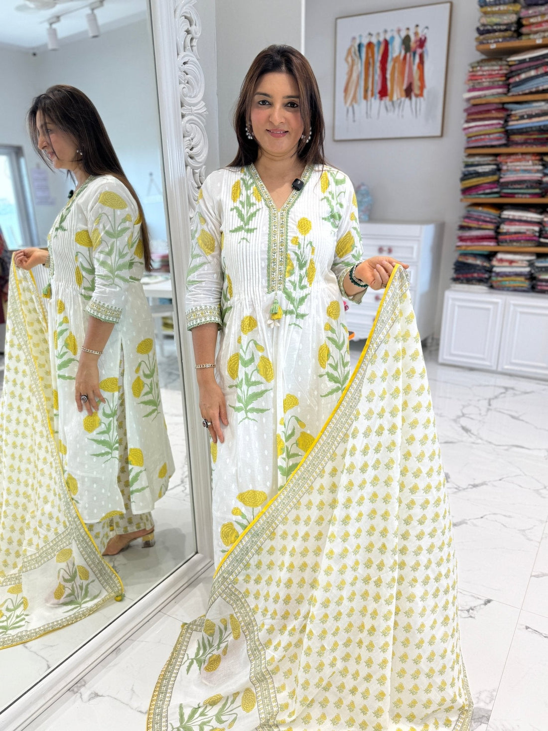 Cotton salwar kameez with dupatta