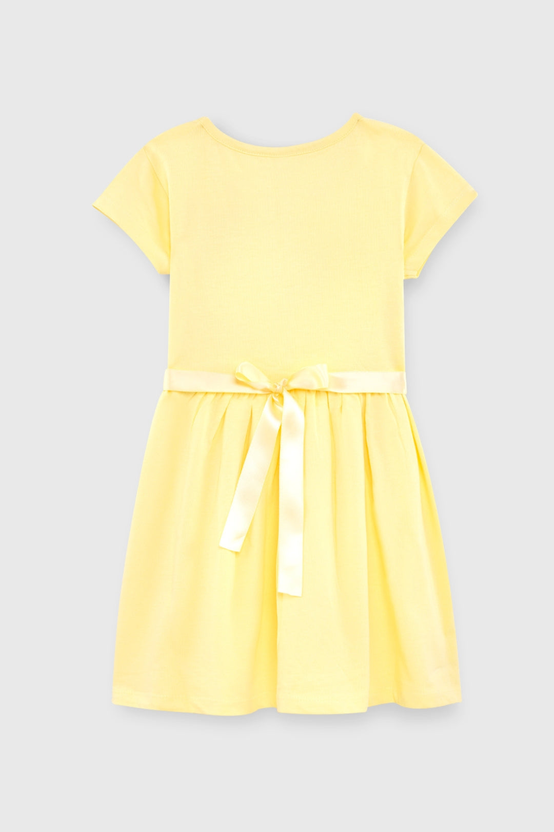 yellow cartoon dress for girls