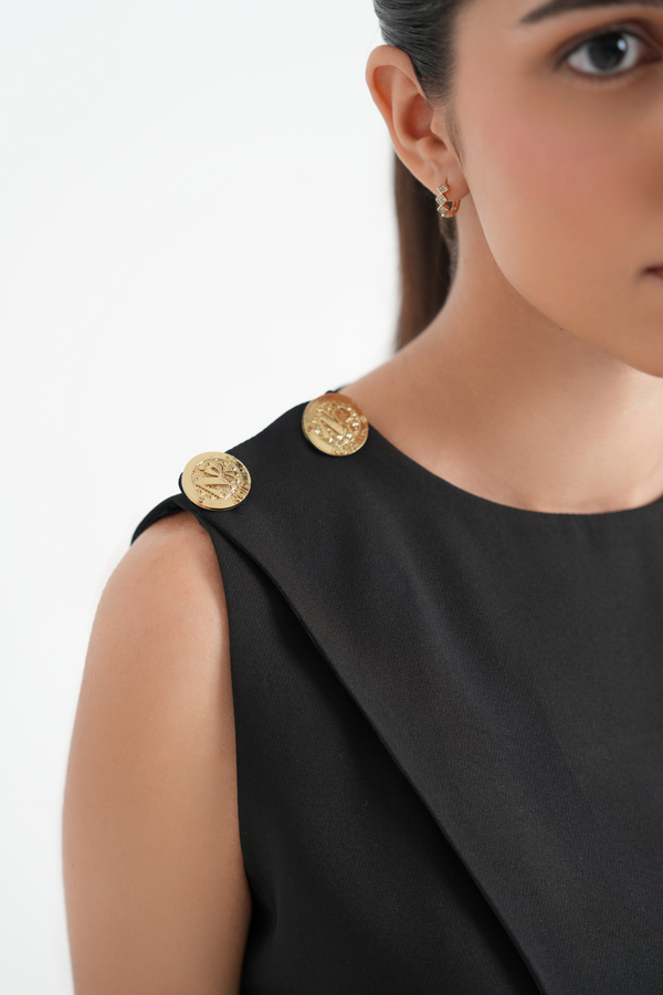 asymmetric neckline vest