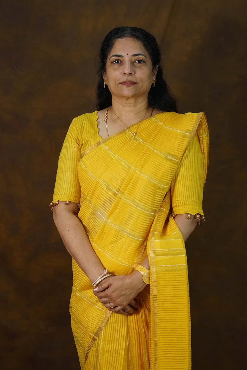 Varnika Yellow Soft Organza Silk Saree