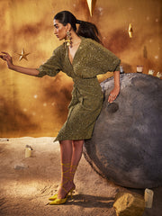 Pleated sequin dress