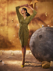 Gold party dress