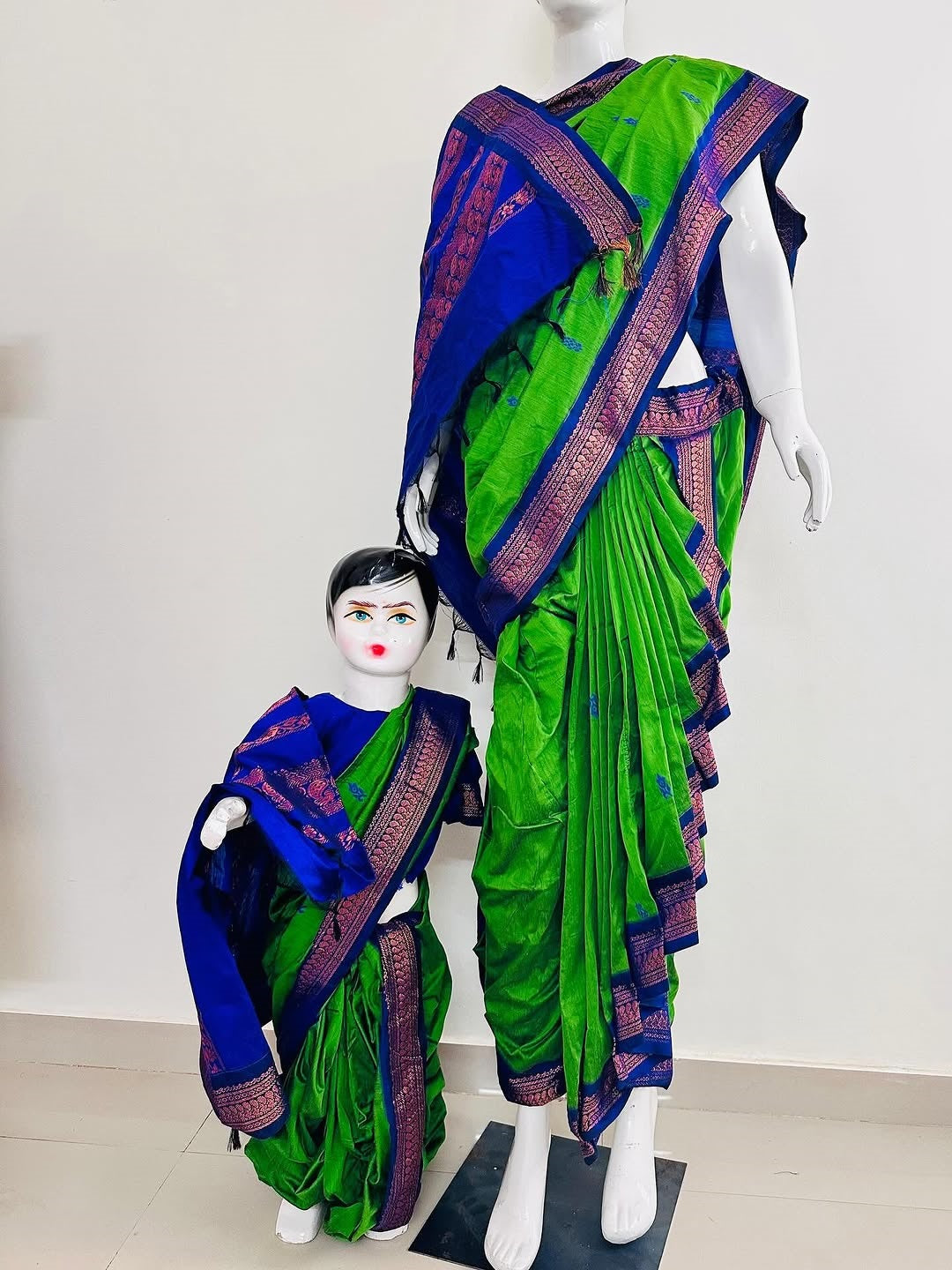 Matching saree set for Ganesh Chaturthi