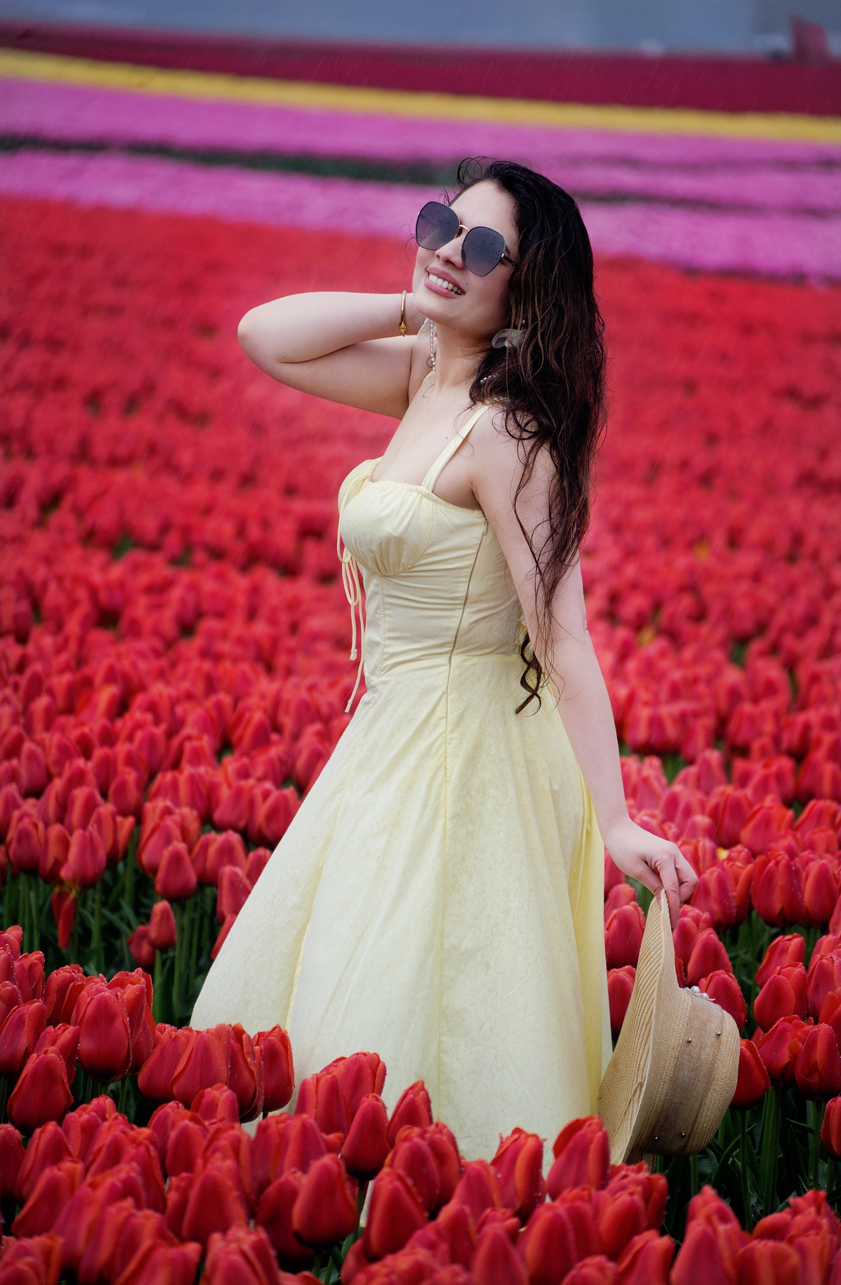 crisscross back yellow corset dress