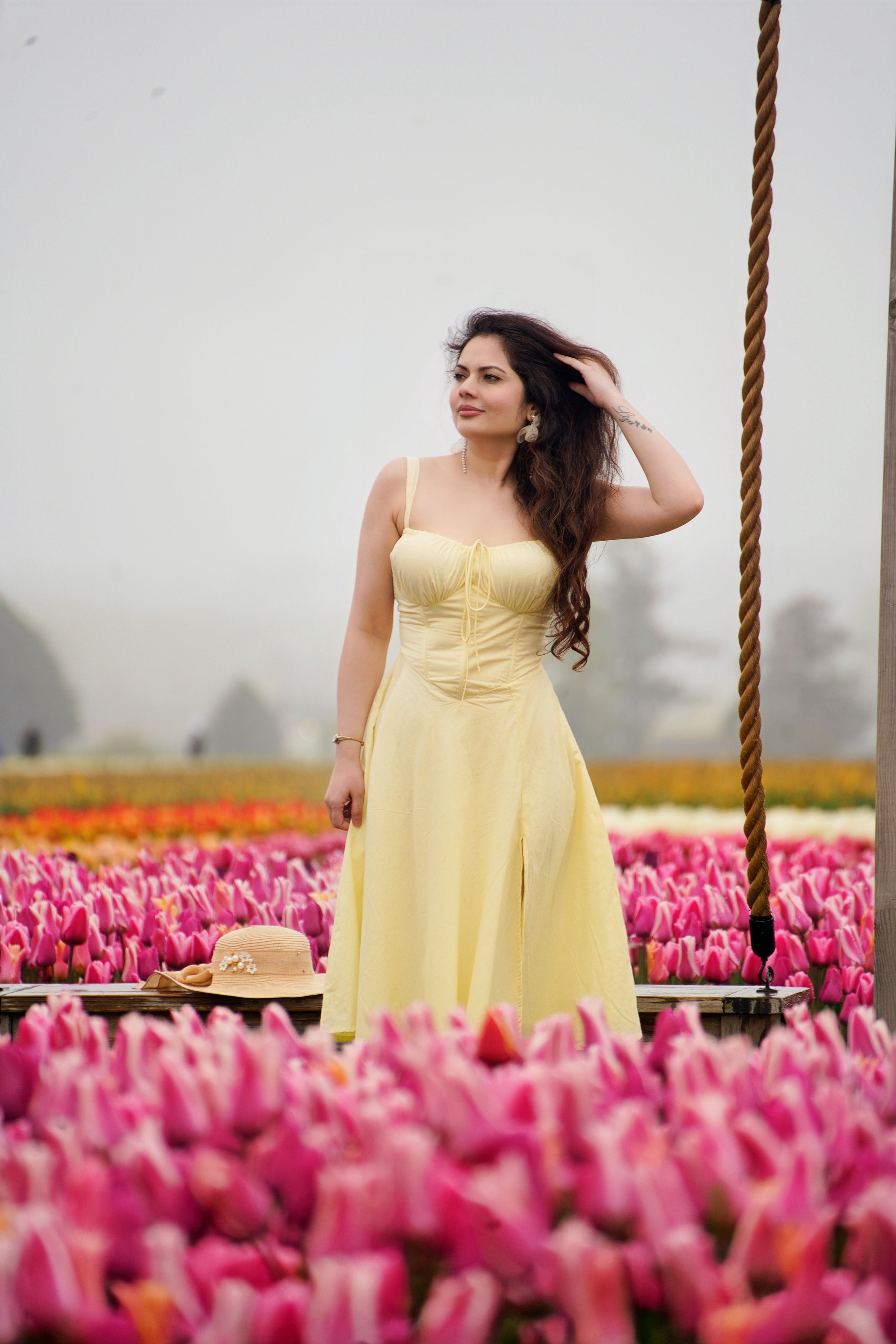 yellow corset dress for casual occasions
