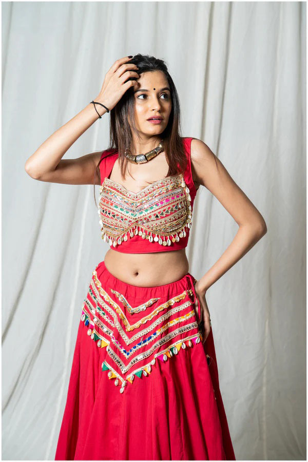 taam jham pink skirt set