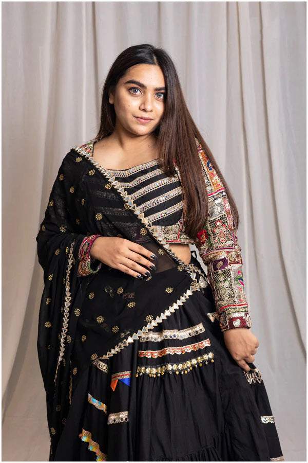 party wear black skirt set