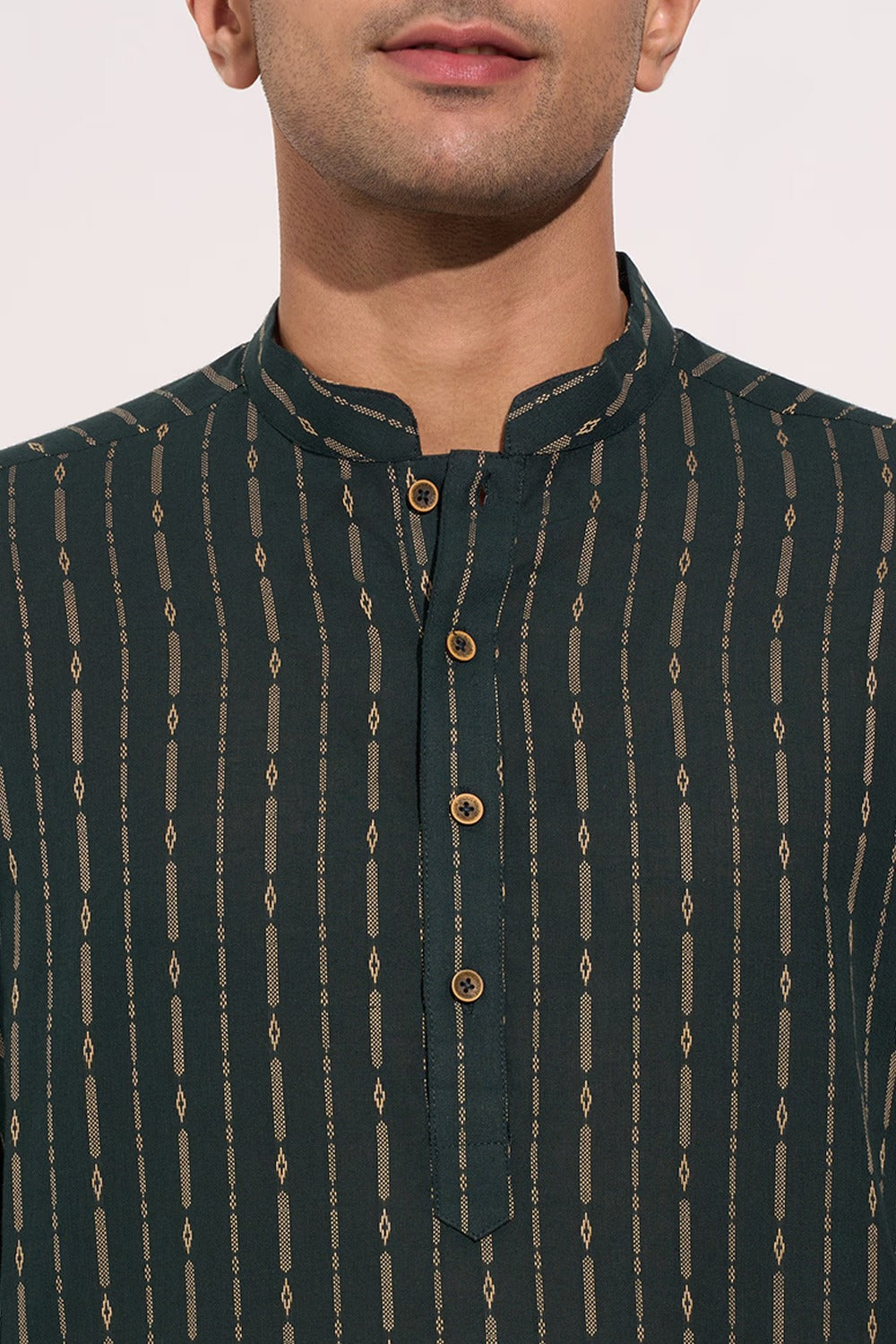 Men's striped cotton kurta