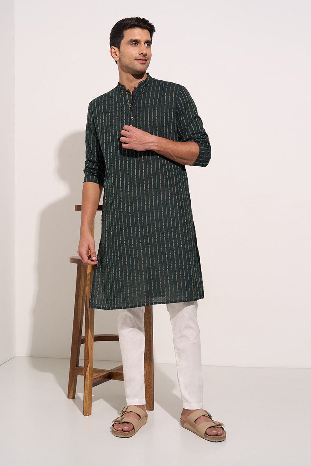 Full sleeve striped kurta