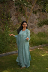 Tiffany Green Viscose Palazzo Set