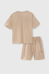 boys cotton cartoon shorts set