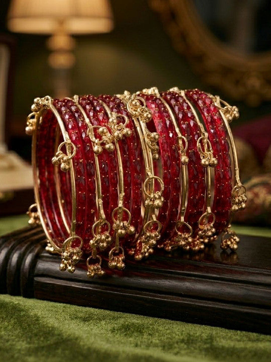 Rani Gulabo Ghungroo Bangle Set