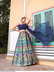 Royal Blue Banarasi Silk Lehenga Choli