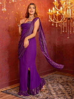 Jamuni Noor Embellished  Pre Draped Saree