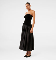 bubble hem evening dress