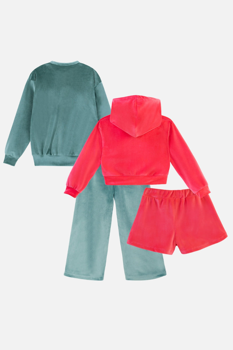 velvet co-ord sets for kids